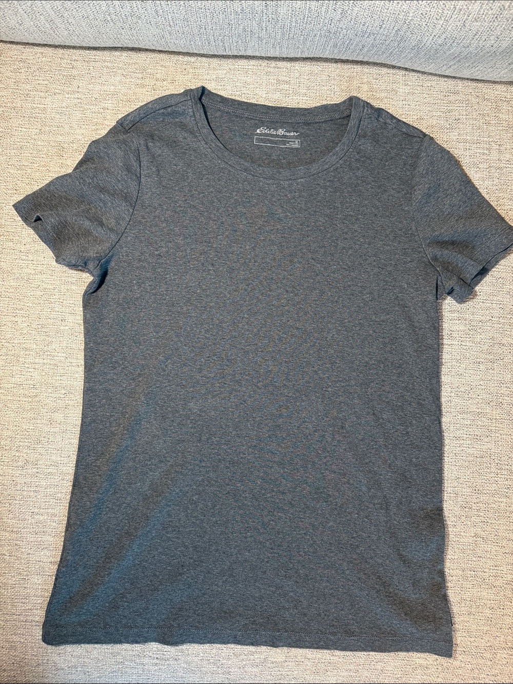 Eddie Bauer Women’s XL Gray 100% Cotton Essential Crew Neck T-Shirt